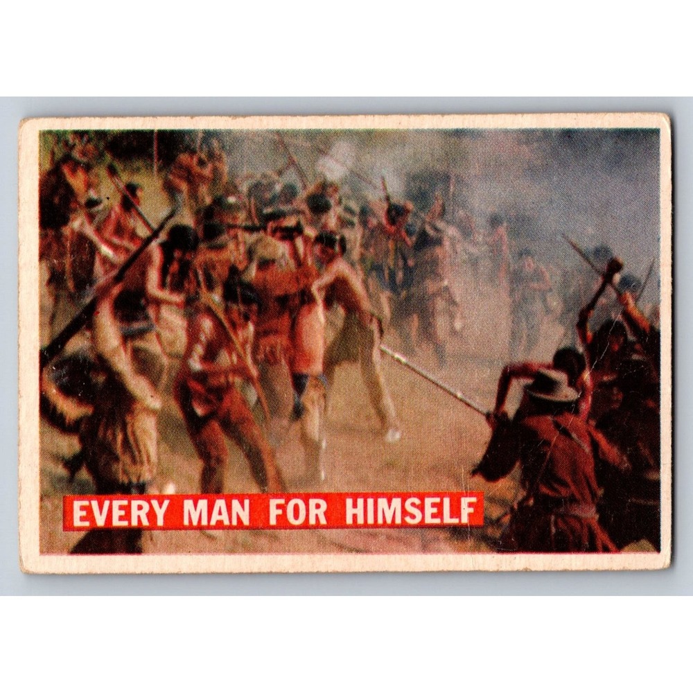 Davy Crockett Every Man For Himself 1956 Topps #16 Vintage Disney